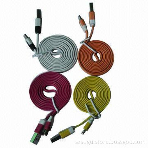 Colorful flat 8-pin cable for iPhone 5/5S/5C